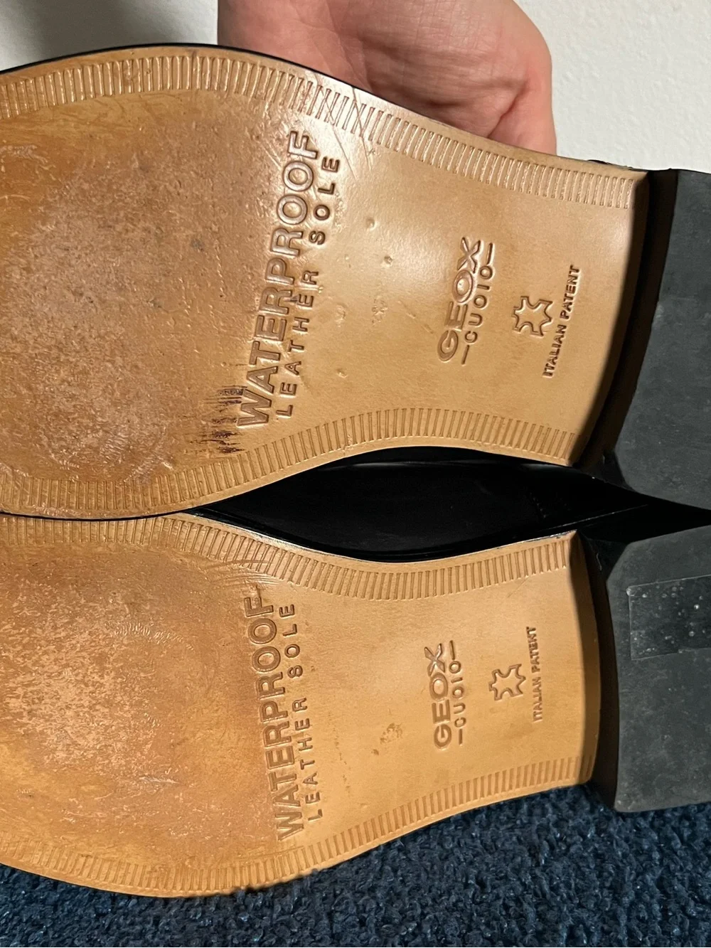 GEOX Cuoio Premium Leather Oxford Dress Shoes size 9.5/42.5